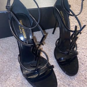 YSL Cassandra Logo Heels
